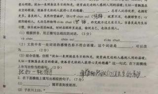 七年级上册语文试卷